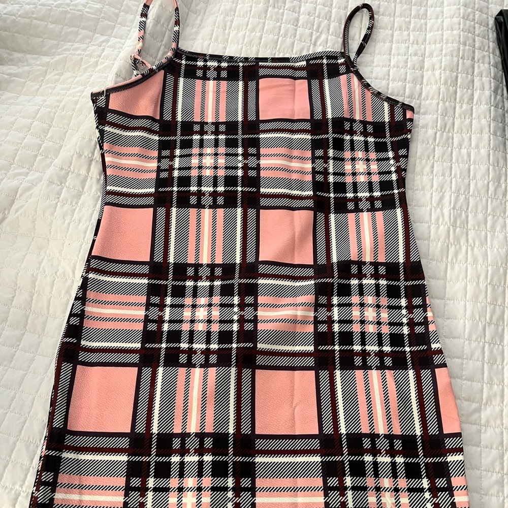 Mini plaid dress